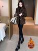 Fluffy 2025 Elegant Leopard Print Woolen Jacket - Women's Versatile Warm Top