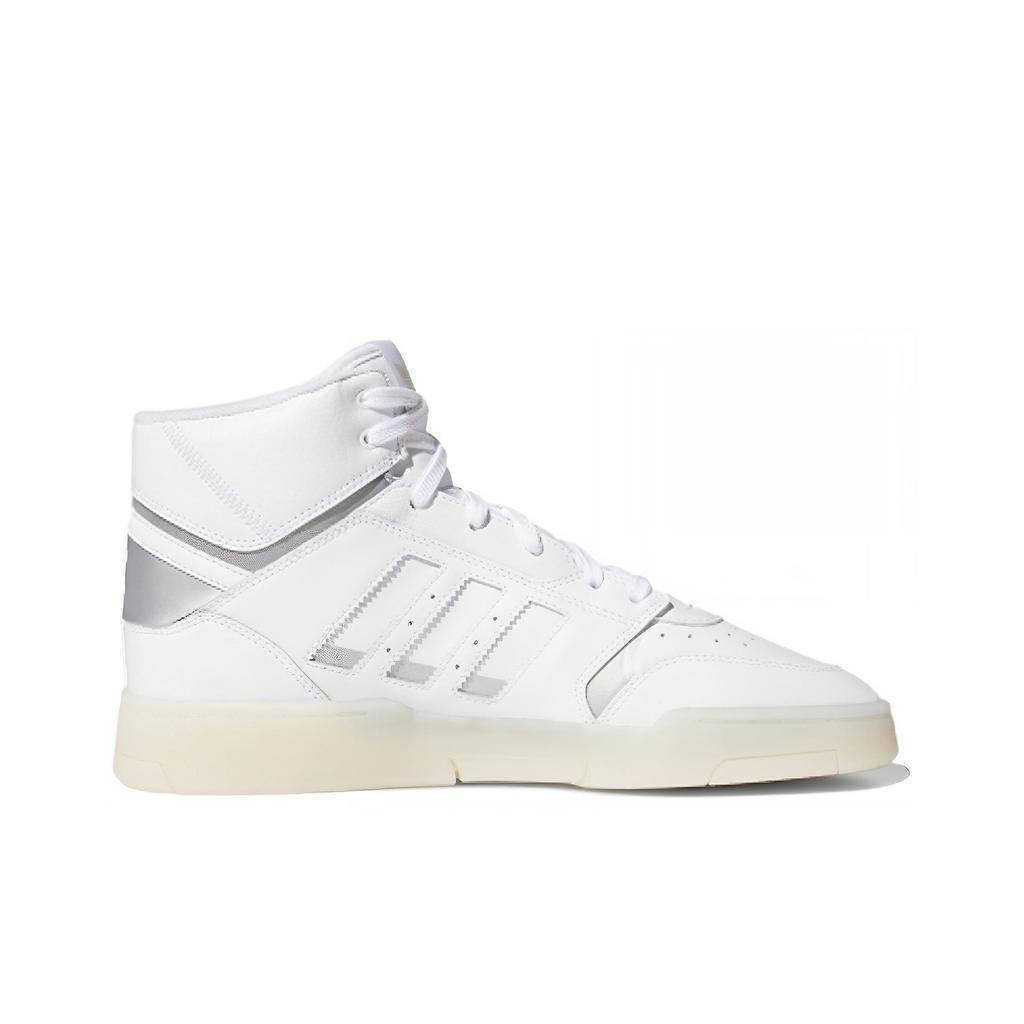 adidas Originals Drop Step Syntetyczna Skóra Trwałe Oddychające Sneakersy za Kostkę Unisex Sneakersy Białe EF7140
