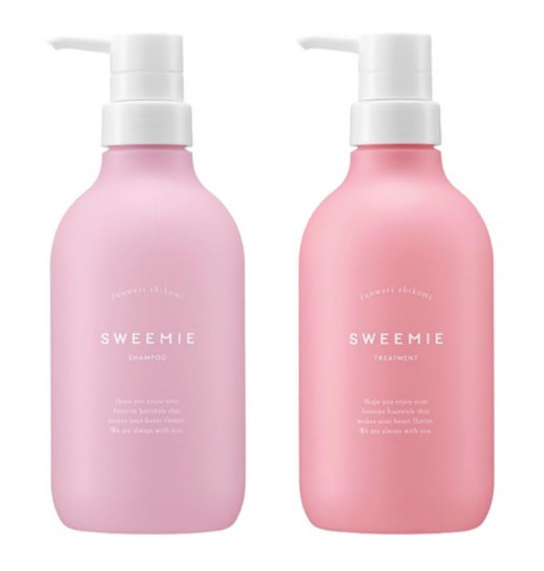 

[Bottle set] SWEEMIE Fluffy preparation shampoo and treatment Prevents flatness Repairs damage Cashmere keratin Color coat ingredients 450ml 450g