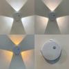 Smart Rgb Gradient Four Head Night Light Magnetic Motion Sensor Rechargeable Wall Lamp For Bedroom Bathroom Closet Garden Home