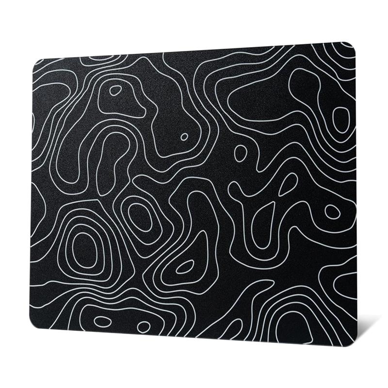Tappetino per Mouse in Vetro per Gaming XXL Antiscivolo Tappetino da Scrivania Impermeabile Base in Gomma Antiscivolo Nero Velocità Precisione