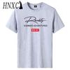 HNXC Cotton Short Sleeve T-shirt Men's Fashion Loose Half Sleeve Shirt Printed Compassionate Shirt