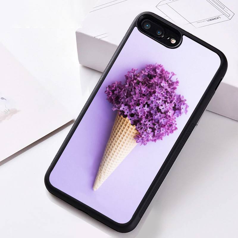 Einfache lavendel-lila Blumen Handyhülle Gummi Für iPhone 12 11 Pro Max Mini XS Max 8 7 6 6S Plus X 5S SE 2020 XR Hülle