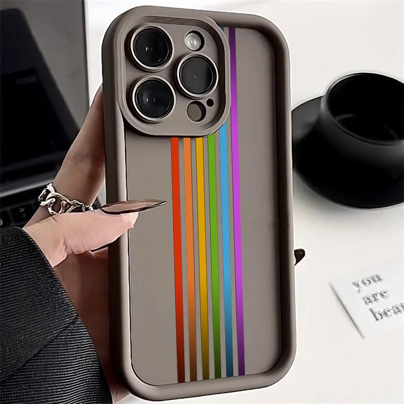 LGBT Rainbow Pride Flag Lesbians Soft TPU Case For iPhone 16 15 11 13 14 12 Pro Max 15 Plus Mini Case 16Pro Silicone Phone Cover