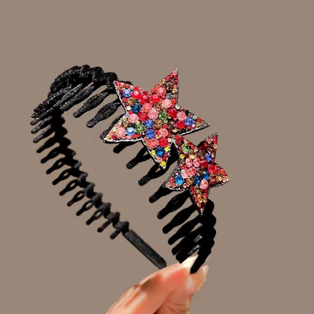 Flocking Hairstyle Hairpin Double Bangs HairClip New Bangs fixed HeadHoop  Women Girl