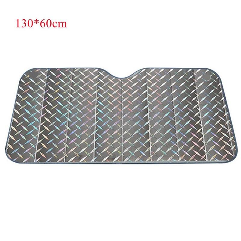 High Quality Sun Shade 130*60cm Auto Block Car Foldable Folding Front Glass Jumbo Reflective Windshield Shield