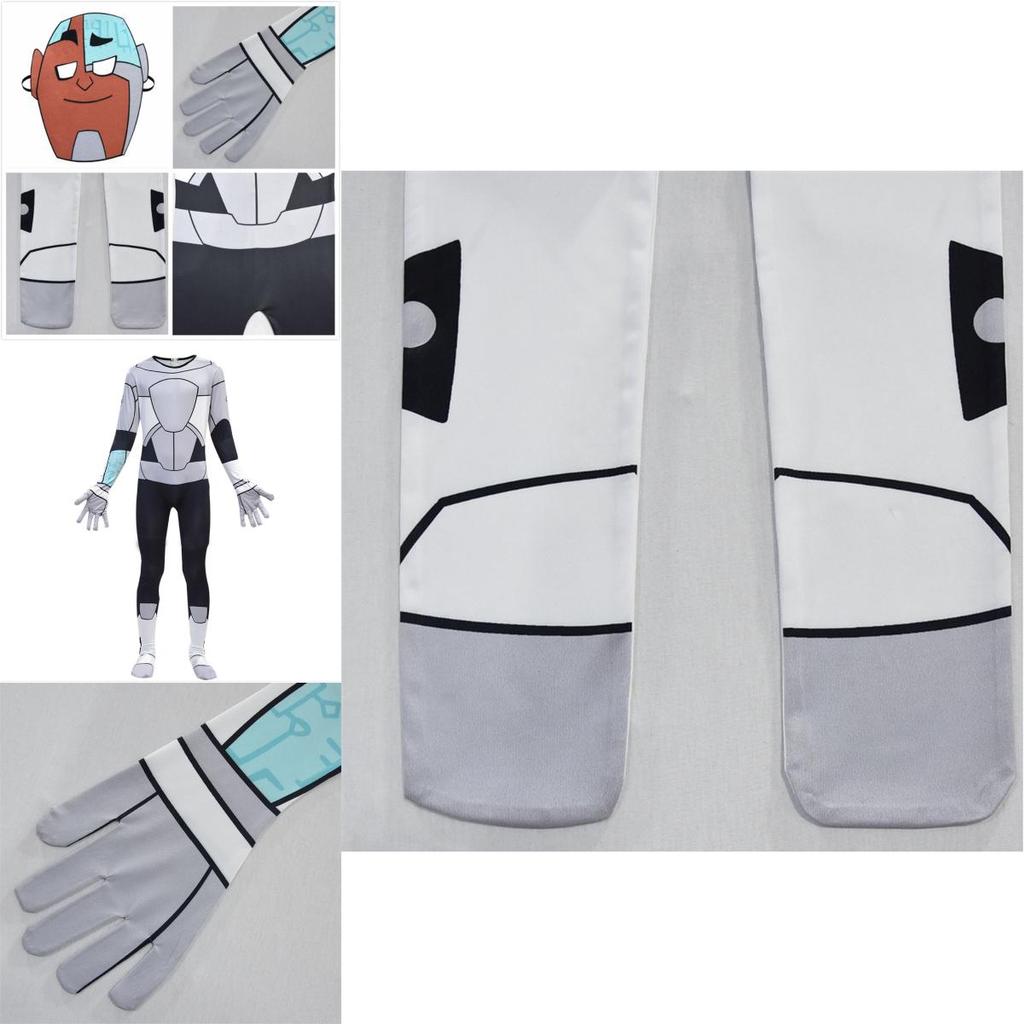 Eye-catching Teen Titan Cyborg Costume For Boys Perfect For Superhero Cosplay Events