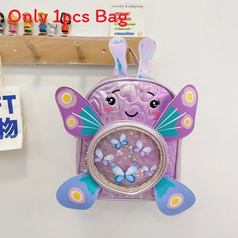 Preschool Butterfly Backpack With Pu Material And Cartoon Style For School Use