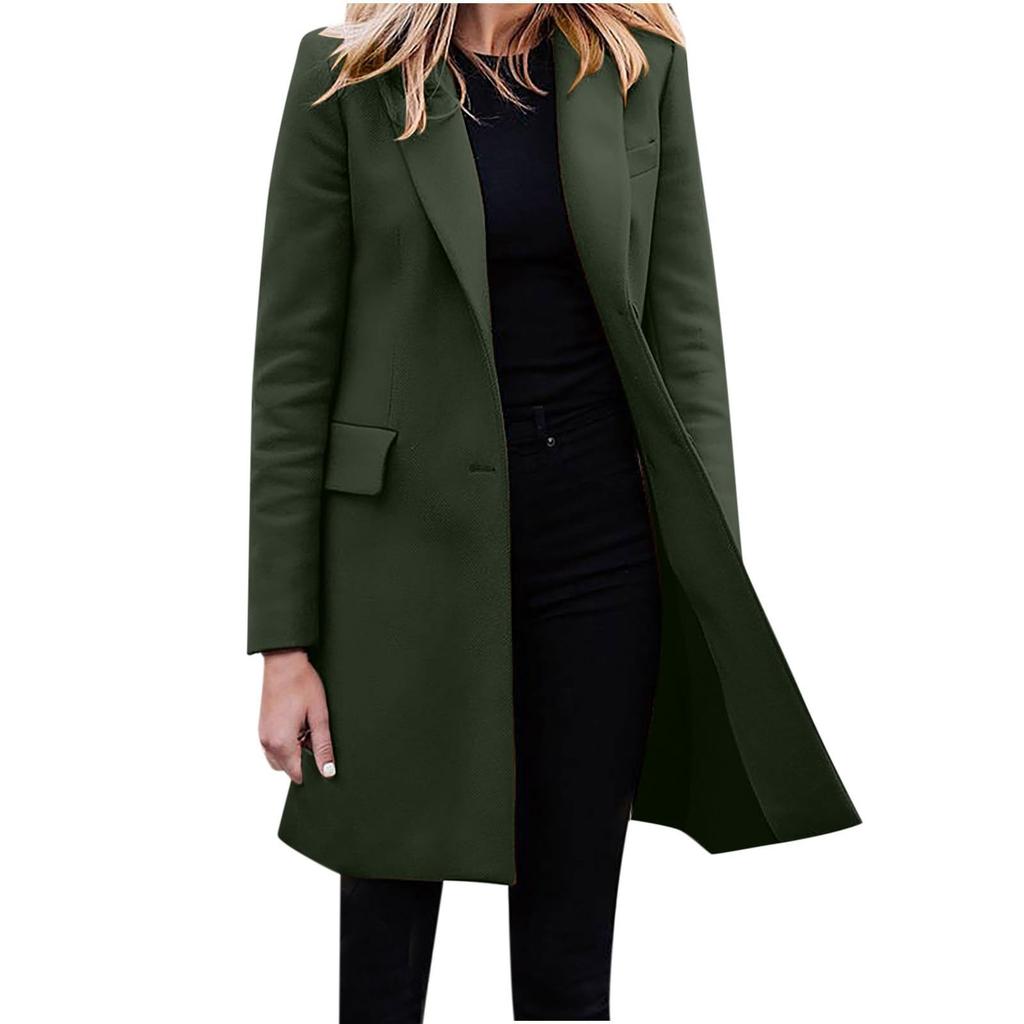 Giacche Invernali Donna Taglia Forte Autunno Moda Casual Cappotto Manica Lunga Media Lunghezza Cardigan Monopetto Giacca a Vento