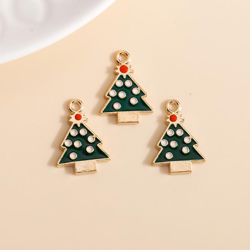 10pcs 16*21mm Enamel Christmas Bell Charms DIY for Bracelets Pendants Earrings Making Creative Gift Charms Jewelry Accessories