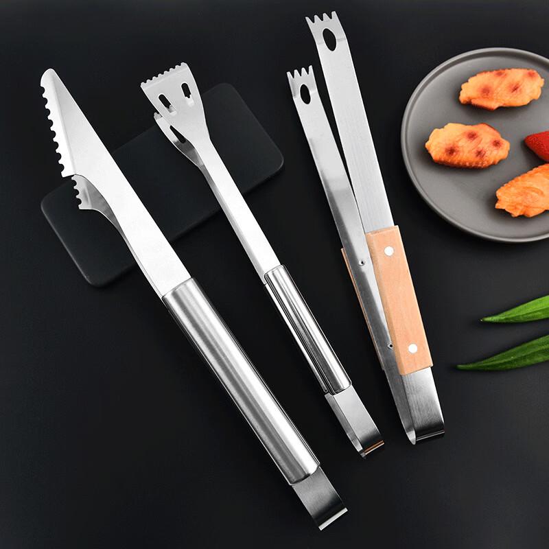 SMVP Long Handle Stainless Steel Food Tongs