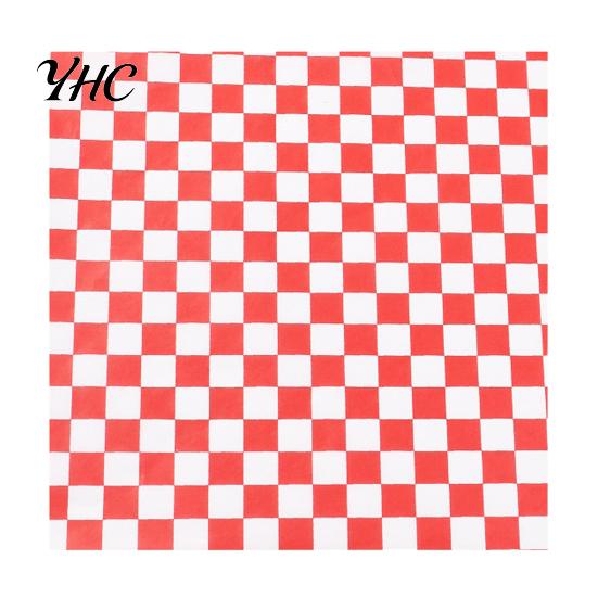 Paper Food Basket Liners 50Pcs Sandwich Wrappers Grease Resistant Deli for Classic Burger Wrapping Papers Checkered Burgers BBQs Parties Sheets Trays