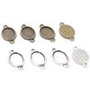 20pcs 10x14mm Inner Size Antique Silver Plated Bronze Two Loop Style Cameo Cabochon Base Setting Pendant Necklace Findings