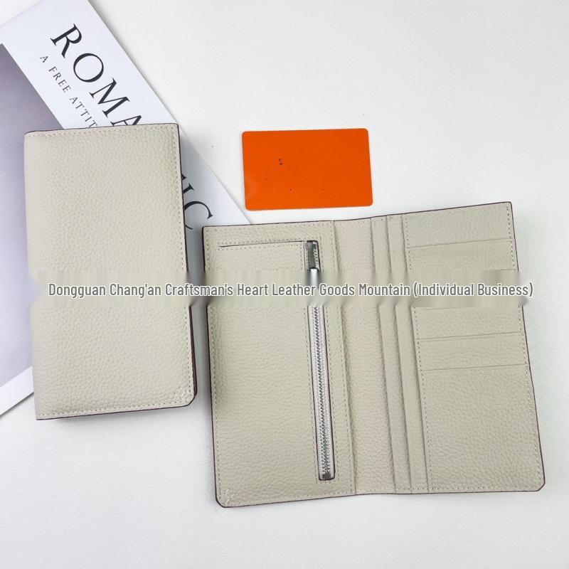 

Genuine Leather Women s Long Bifold Wallet - Multi-Card Holder, Document, Ticket & Coin Storage, Large Capacity 17.5cm x 9cm x 1.5cm