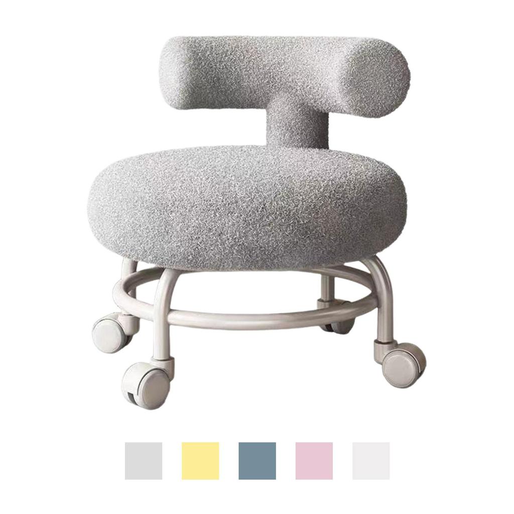 Adjustable Back Support Rolling Stool for Home And Office Use