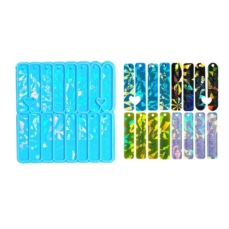 Letter Keychain Resin Silicone Mold Holographic Earring Pendant Handmade Mold for Jewelry Making DIY Epoxy Resin Molds