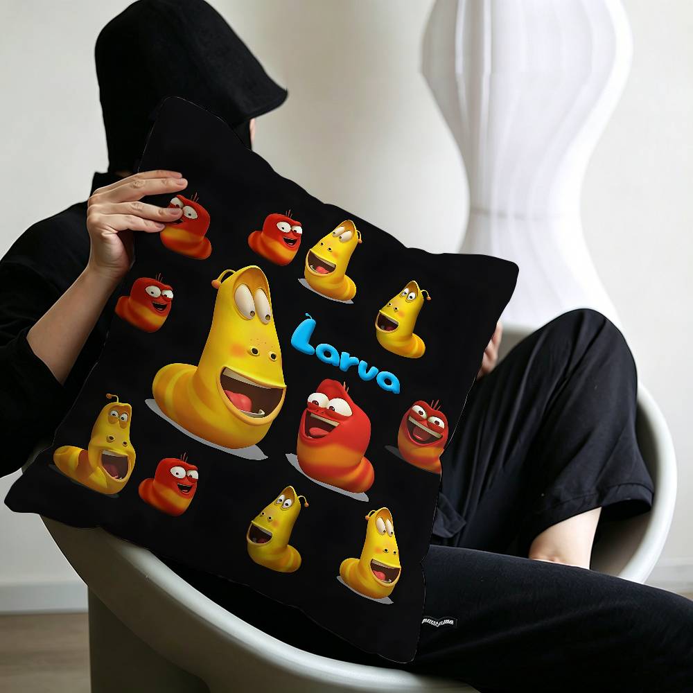 Funny L-Larva Cartoon Personalized picture text home decorative pillows Household Gifts 45x45cm