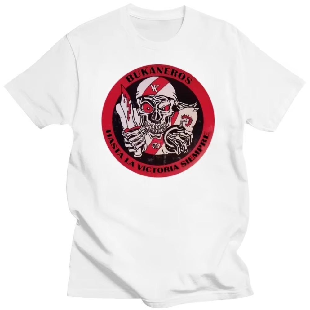 Pánské a dámské tričko Rayo Vallecano Bukaneros s potiskem, módní streetové oblečení Harajuku, bavlněné tričko s krátkým rukávem