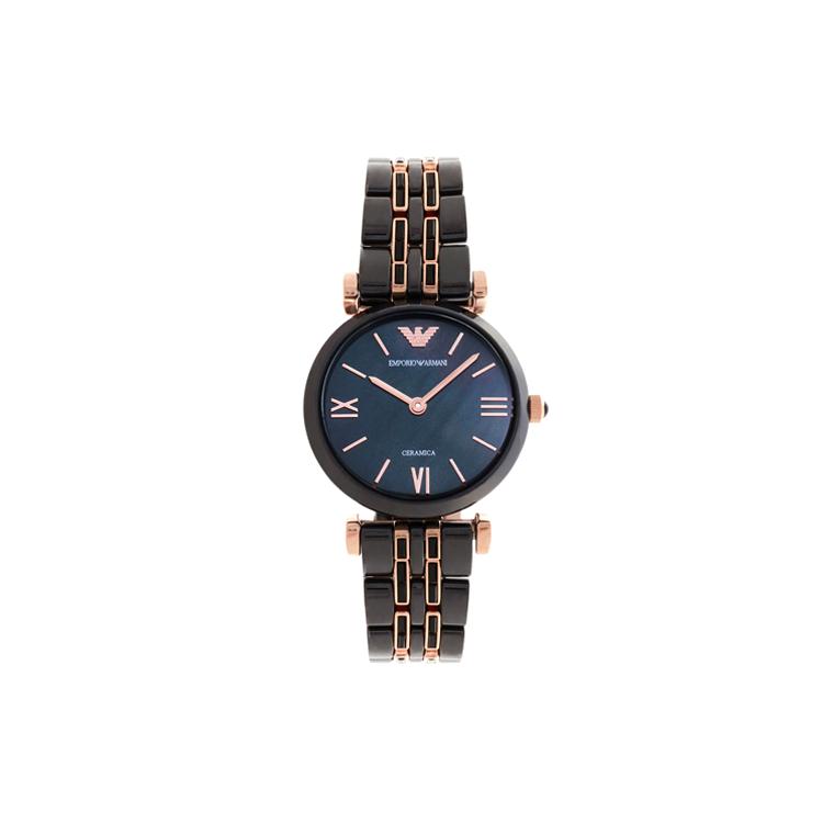 EMPORIO ARMANI Wrist Watch Quartz Movement Ceramic Stainless Steel Strap Black Dial Women s Watch AR70005 Black Strap