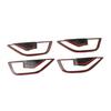 Carbon Fiber Style Interior Door Handle Bowl Cover Trim For Subaru Crosstrek