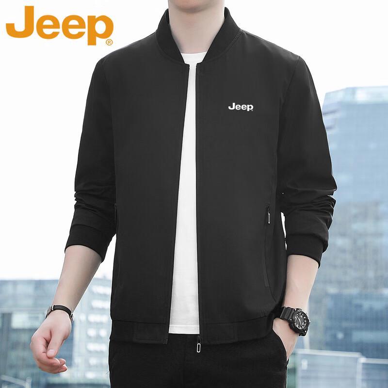 JEEP Men's Spring Autumn Business Casual Stand Collar Jacket