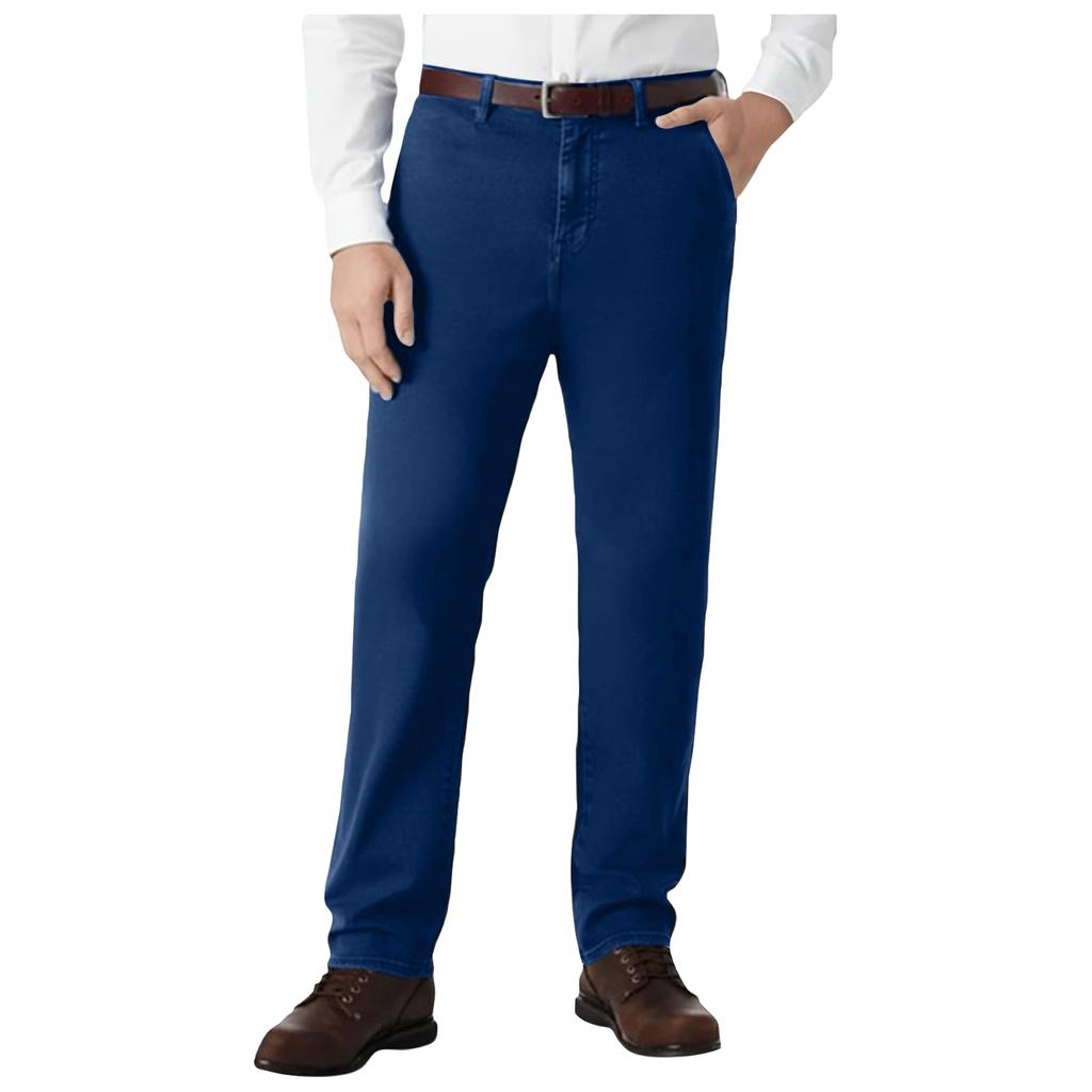Klassische gerade schmale Stretch-Jeans für ältere Männer