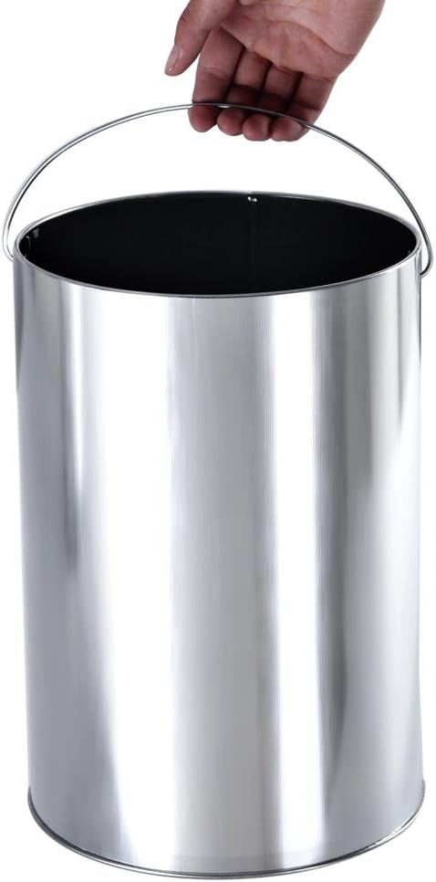 SONGMICS Standing Ashtray Cigarette Bin Outdoor Stainless Steel Black 60.5 x 24.5 cm