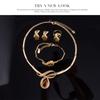 Alloy Jewelry Set, Gold-plated Necklace, Earrings, Four-piece Set, Women's Jewelry Set.