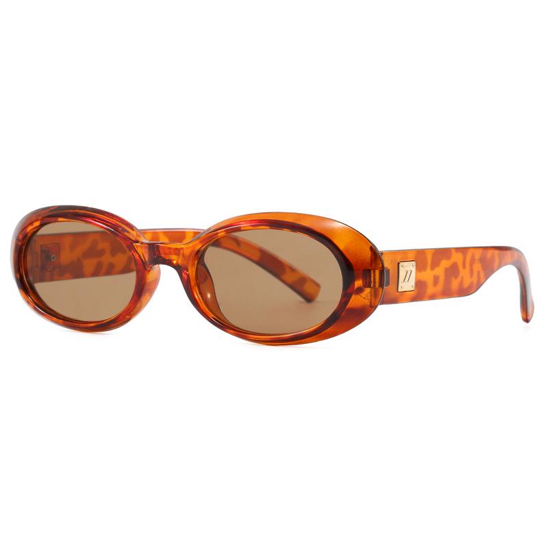 Trendy Oval Sunglasses for Women - Slimming Retro Style Inspired by Internet Celebrities