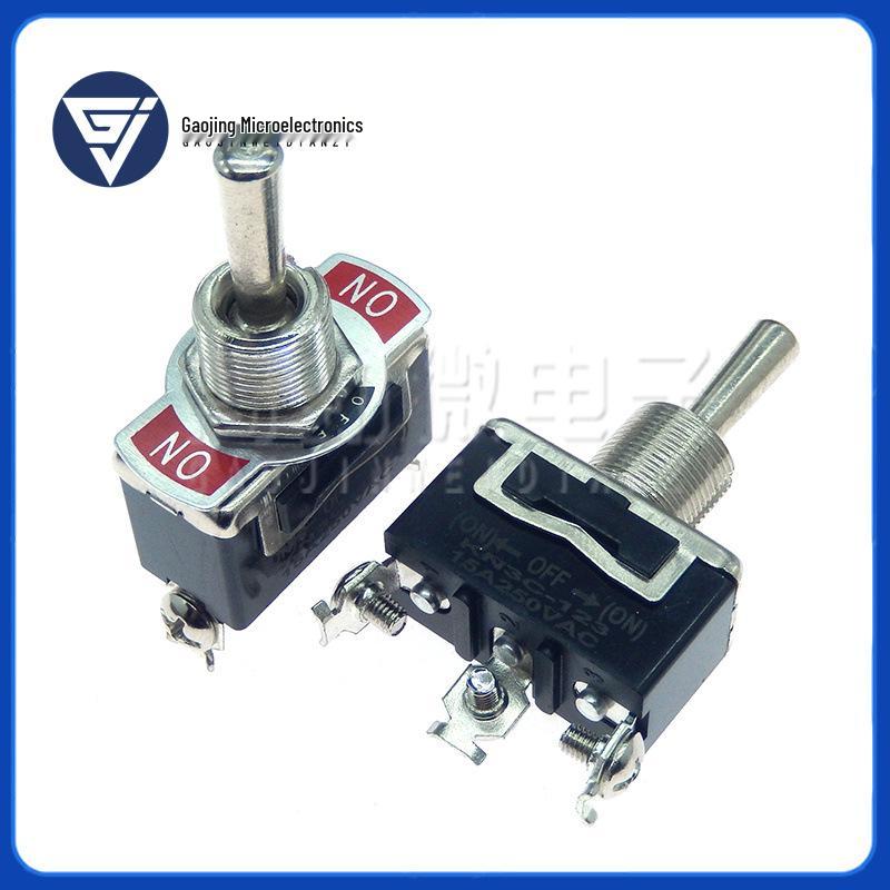 E-TEN2-6 Rocker Toggle Switch: Self-Resetting Spring-Back, Head-Shaking Lever, 2/3 Position, 6-Pin.