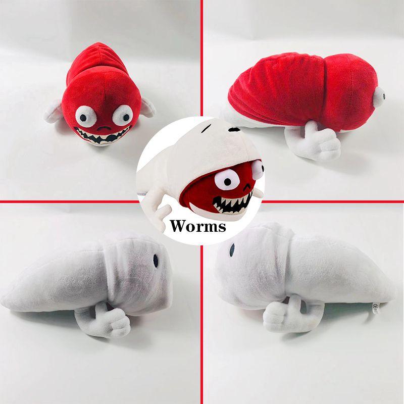 Siren Series Head Bridge Worm Plush Toys Reversible Stuffed Animal Dolls Gifts