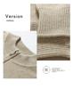Men's Cashmere Knit Zipper Sweater - Solid Color, Loose Fit, Half-High Collar, Autumn/Winter Collection