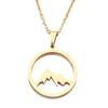 Wave Pendant Stainless Steel Necklace - Trendy Fashion Accessory for Valentine's Day