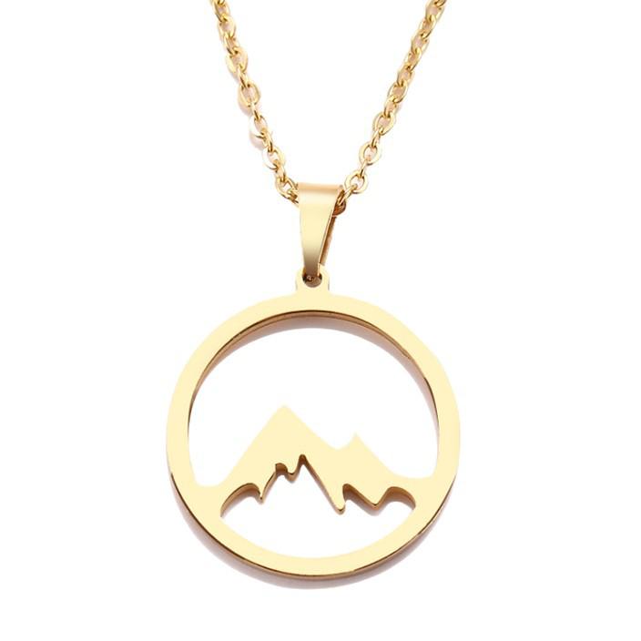 Wave Pendant Stainless Steel Necklace - Trendy Fashion Accessory for Valentine's Day