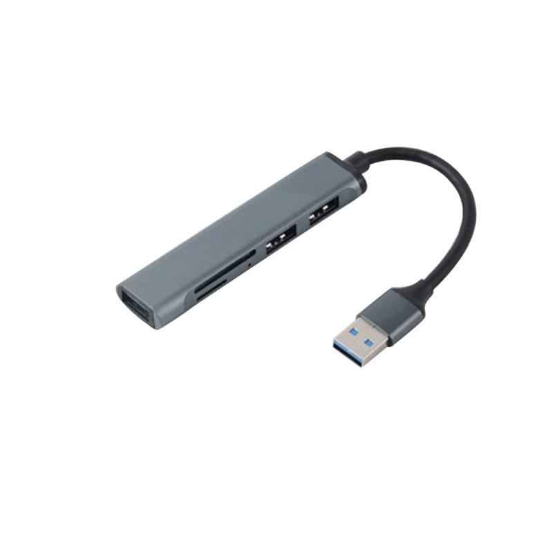 5-in-1 Usb 3.0 Extender Splitter Multi-port Type-c Hub Aluminum Alloy Docking Station Computer