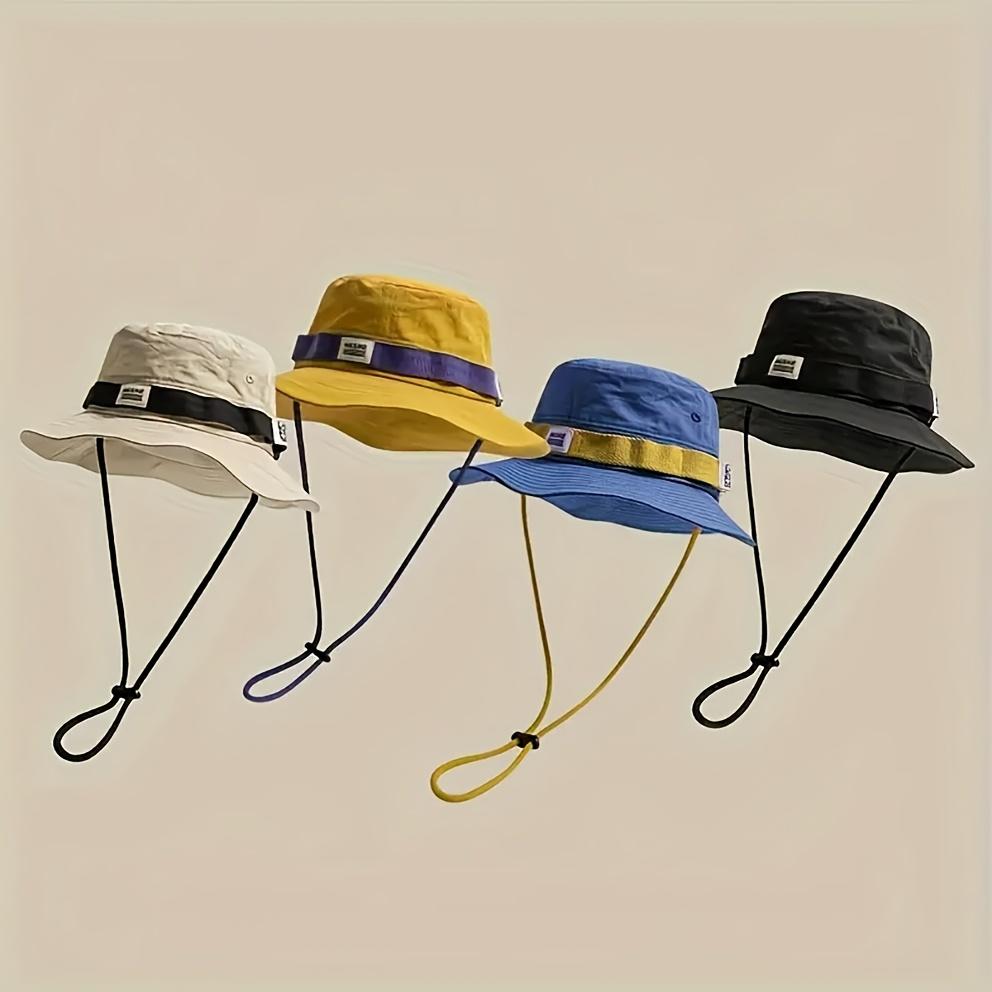 Summer Bucket Hats Sun Protection Wide Brim Travel Cap for Men Women Vintage Anti-UV Outdoor Hiking Fishing Hat