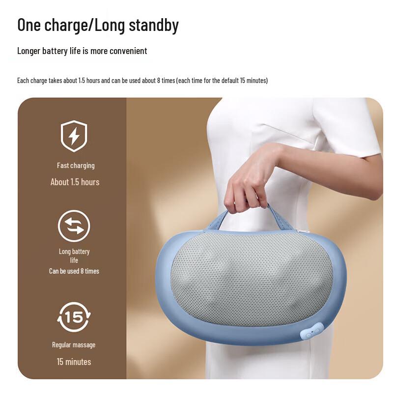 MiNGZHEN Neck & Lumbar Kneading Massage Pillow