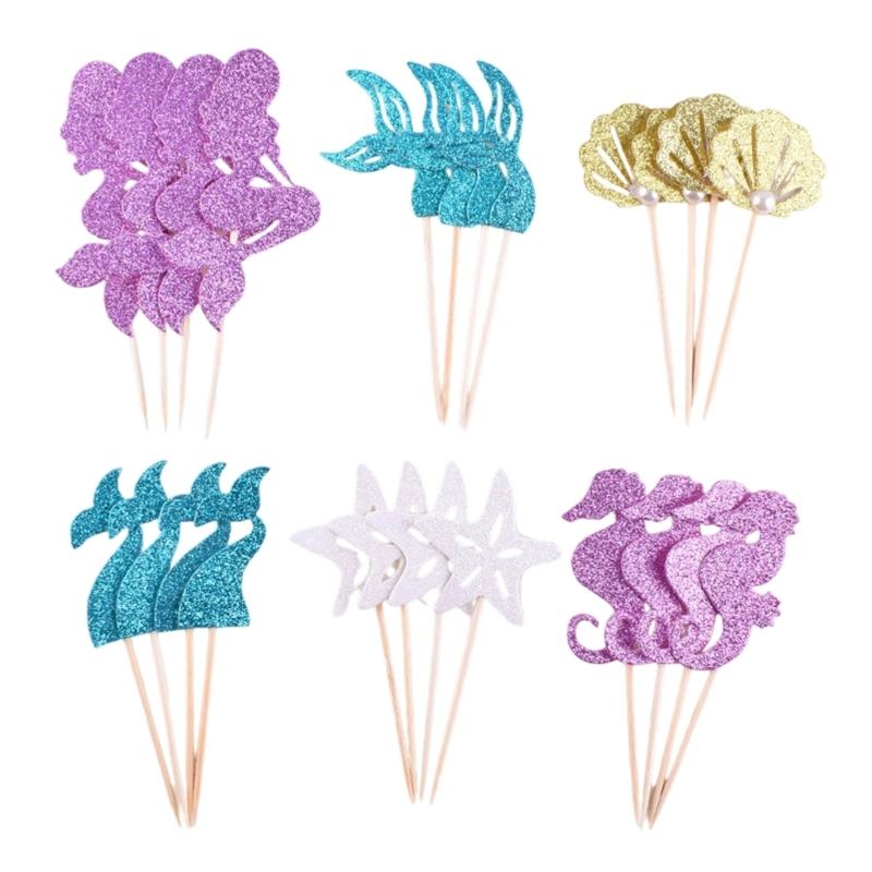 Efficient Cake Decors 4/6 Interchangeable Designs Premium Cardstock Party Essential Quick Assembly For Treat Displays