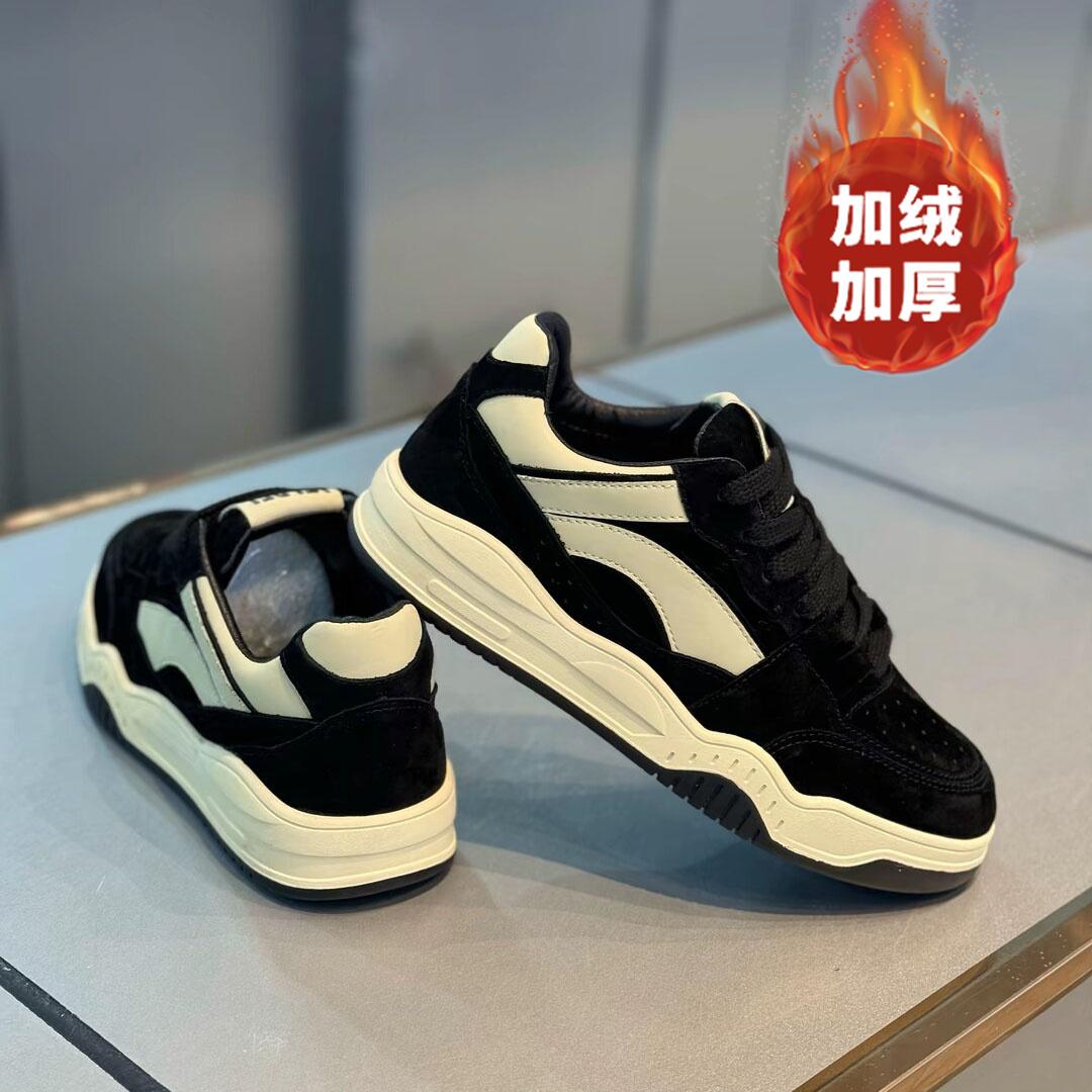 

Winter men s shoes platform-soled casual sports cotton shoes piled and thickened shoes 44 зелений