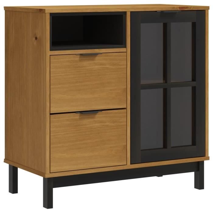 VidaXL Buffet FLAM 80x40x80 cm bois massif de pin 357826
