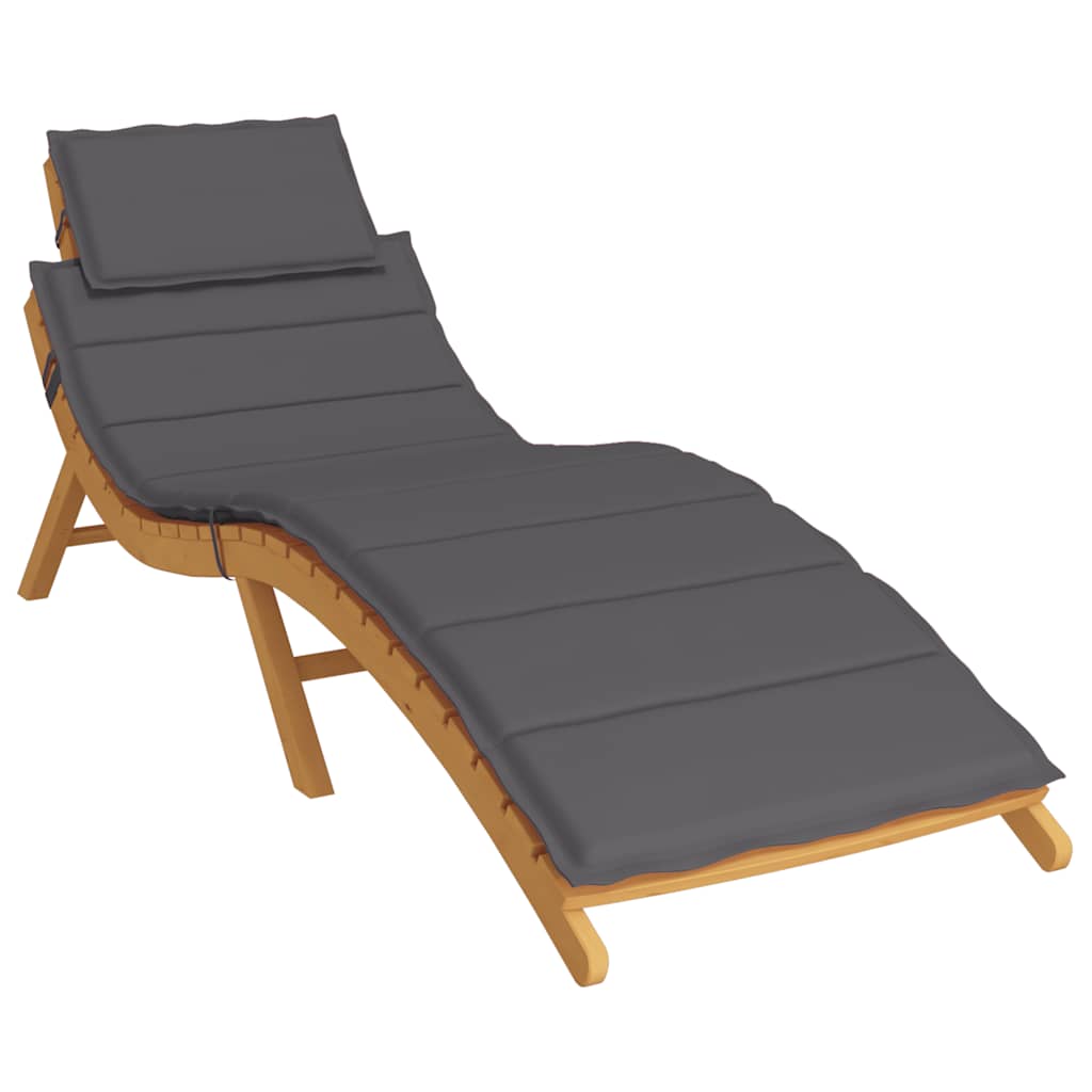 Sun Lounger Cushion Anthracite 186 x 58 x 4 cm Oxford Fabric