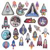 Cartoon Embroidery Cloth Sticker Small Rocket Computer Embroidery Label Spaceship Patch Sticker Bag Decoration Embroidery Chapter Boy Embroidery Stic