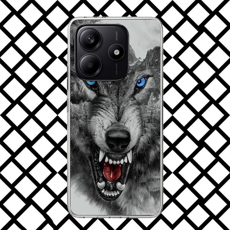

Animal Wolf Moon Phone Case for Xiaomi Redmi Note 15 14 14S 13 12 12S 11 Pro Plus 11E 11T 11S 10S 5G Soft Cover Fundas Redmi Not Redmi Note 15 Pro 5G