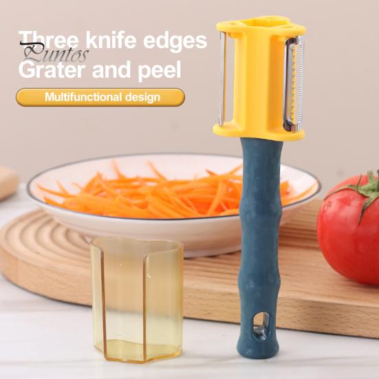 

Многофункциональная овощечистка 3-в-1, лезвие из нержавеющей стали, эргономичная ручка, подвесная терка для картофеля, фруктов, овощей, инструмент для очистки, кухонные гаджеты