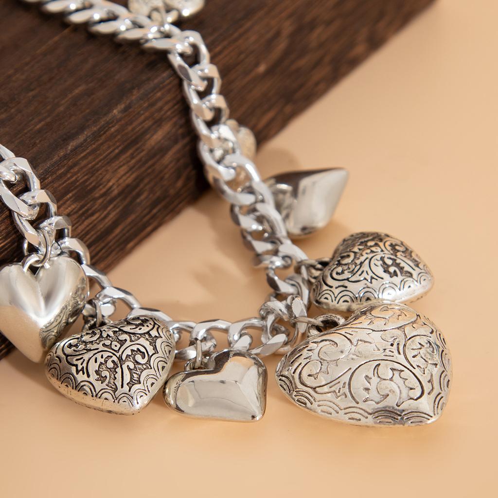 Vintage Halsband Halskette für Frauen Punk Herz Anhänger Hip Hop Schmuck Zubehör