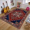 Persian-Inspired Geometric Rug Design Patterned Carpet, Non Slip Mat Suitable for Living Room and Bedroom Sofas