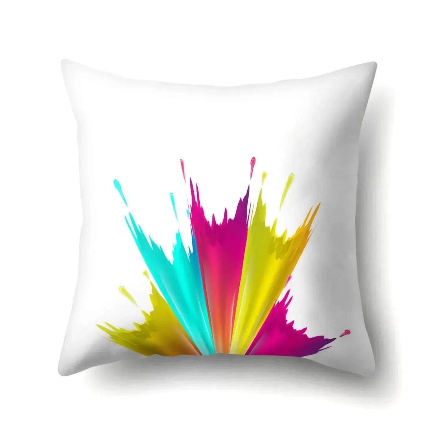 

Красочный простой узор декоративная наволочка для дивана в машину квадратная подушка наволочка 40x40cm