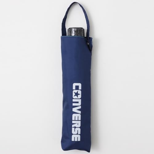 Ogawa Converse Kids' Folding Umbrella, Manual Open, 55cm, 6 Ribs, Navy, Solid Color, One-Point Logo, Antibacterial Handle, Water-Repellent, 20351
