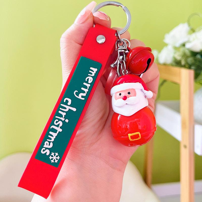 Creative Santa Claus nøkkelring bil skolesekk for kvinner Nydelig nøkkel anheng Cartoon Doll Bag Anheng