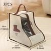 1pc/3pcs Portable Shoes Storage Bags Cover Long Riding Rain Boots Dustproof Organizer Waterproof Travel Zipper Pouch Accessories